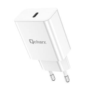 Qcharx Chronos Cargador 3A 1 Puerto Tipo C PD 20W Blanco